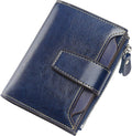 Small Compact Women Wallet RFID Blocking Genuine Leather Bifold Purse with ID Windows by Lavemi