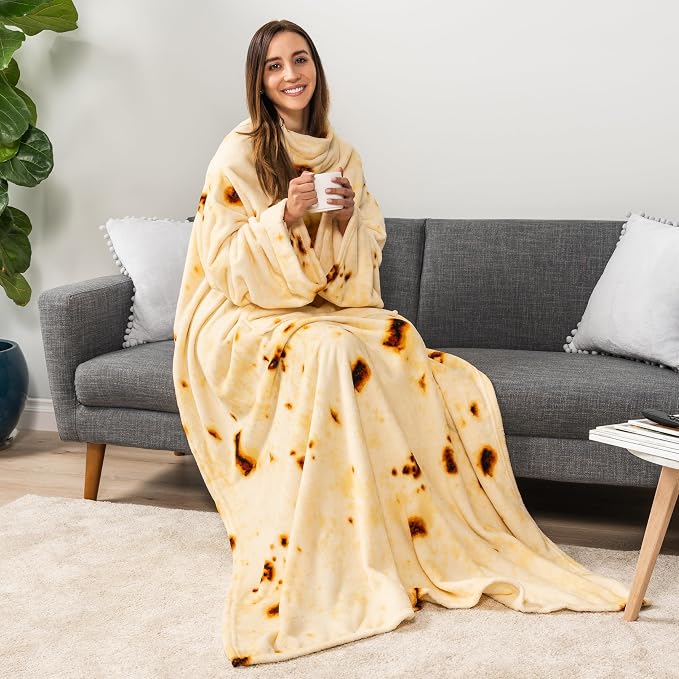 PAVILIA Wearable Blanket with Sleeves for Adult Women Men, Cozy Fleece Warm Wrap Throw with Arms, Gifts for Christmas, Wife - Image 9