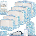BAGAIL 9 Set Packing Cubes with Packing List Luggage Packing Organizers for Travel Accessories (Blue paisley) by BAGAIL