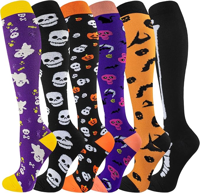 cerpite Compression Socks for Women & Men 6 Pairs Knee High Compression Socks 20-30 mmhg Best for Running,Nurse,Travel by Cerpitesportsstyles