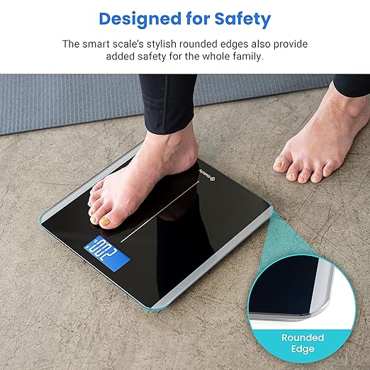 Etekcity Smart Digital Bathroom Scale for Body Weight and BMI, Black | 400 lbs Capacity, Bluetooth VeSync APP Connection, Accurate to 0.1lb/0.05kg, Rounded Corner Design - Image 4