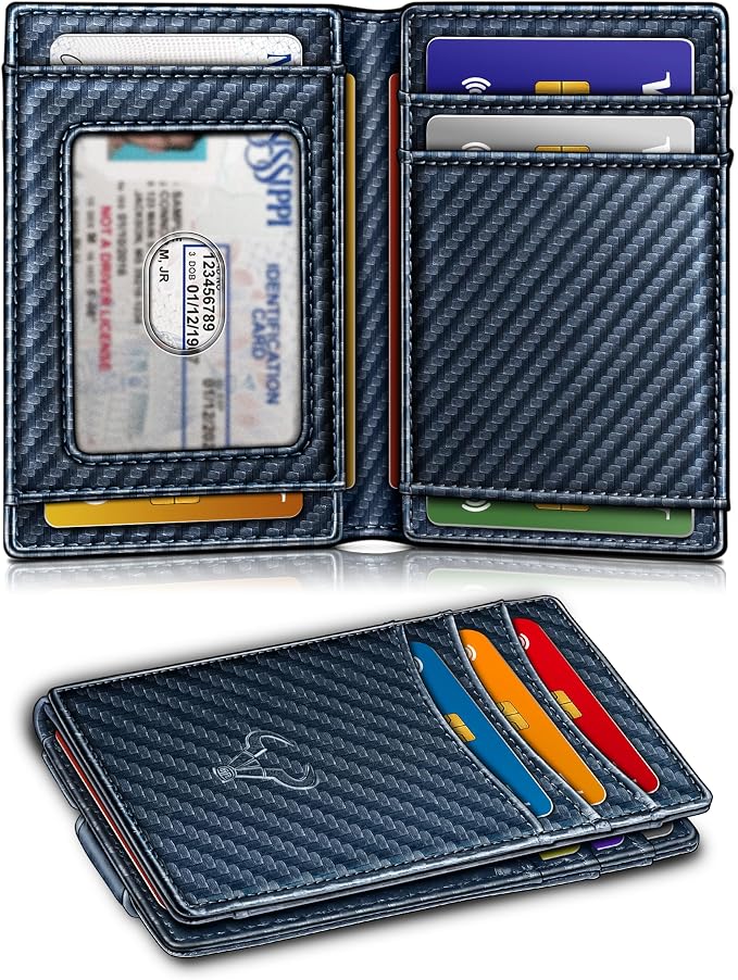 BULLIANT Magnetic Slim Leather Pocket Wallet Money Clip For Men 12Cards | RFID Blocking | Easy Access | Gift Boxed - Image 2