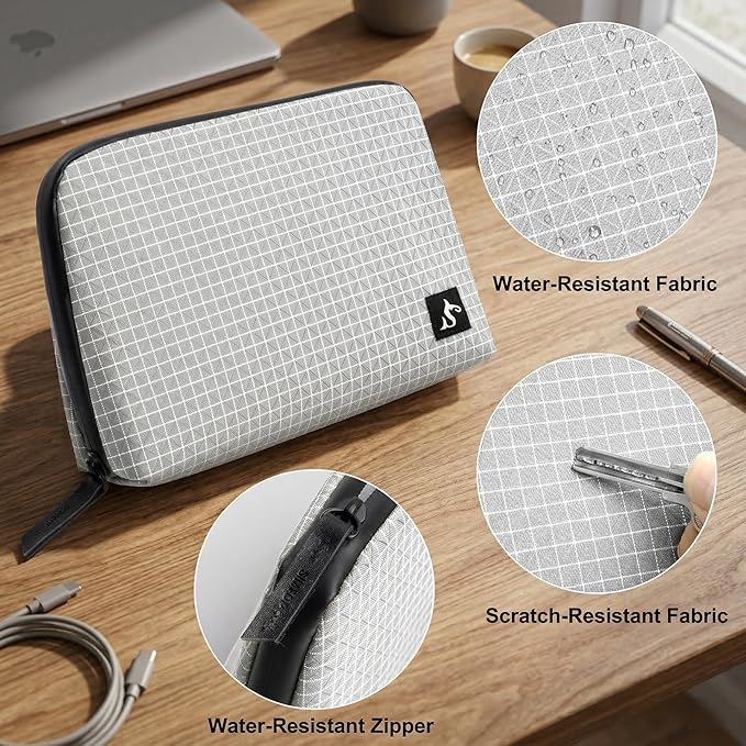 simtoper Electronic Organizer Travel Case – Waterproof Cable Bag for Cord, Charger, Hard Disk, Power Bank – Small Tech Storage for Travel, Backpack, Business Trip, Airplane - Image 3