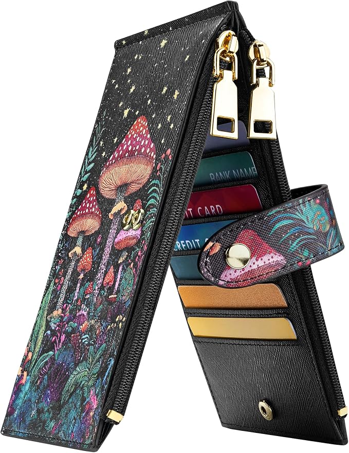 Travelambo RFID Wallet Women Large Size Bifold Multi Card Wallet Case with Zipper Pocke Credit Card Holder for Women by Travelambo