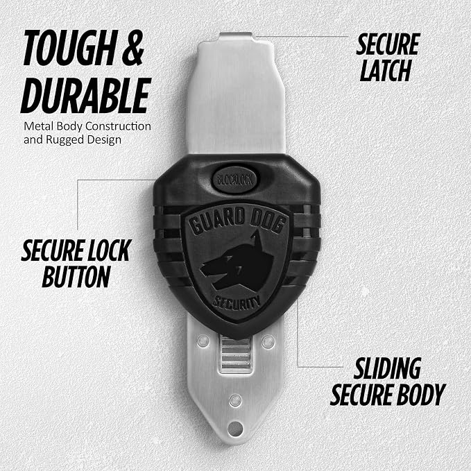 Guard Dog Security Blocklock Portable Door Lock, Hotel Door Locks for Travelers Security, Tough, Durable, Apartment Door Security, Home Security, Travel Essentials, Easy to Use - Image 4