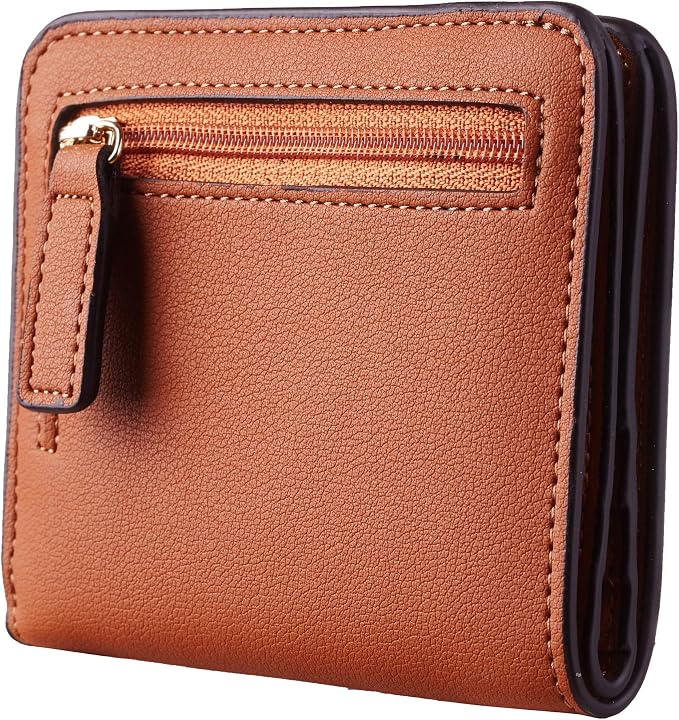 Toughergun Women’s Small Slim Leather Wallet with RFID Protection, Compact Bifold Mini Purse with Clear ID Window - Image 5