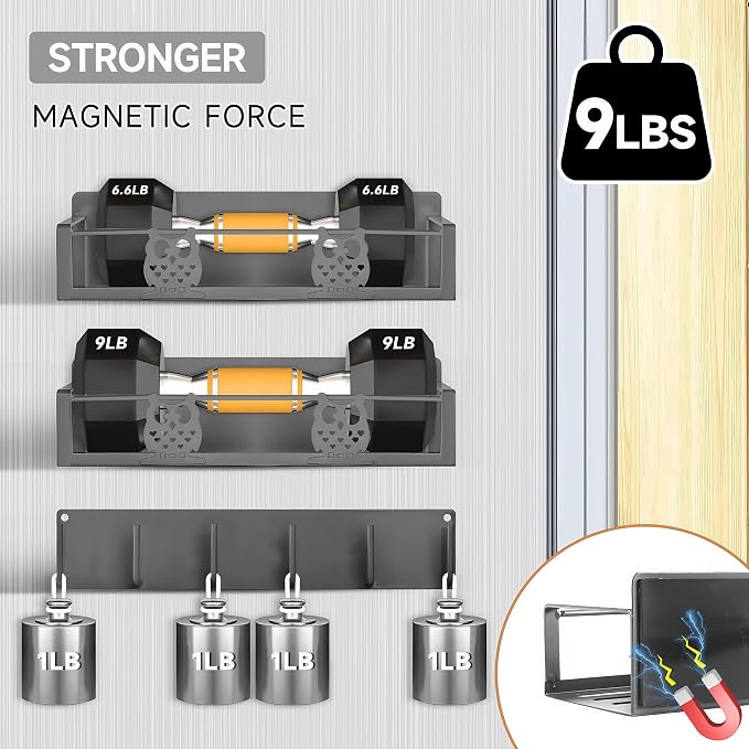 Spice Rack Magnetic for Fridge,Magnetic Fridge Shelf,Spice Shelf,Condiment Organizer,Refrigerator Organizers and Storage with Magnetic Hooks,Owl Kitchen Decor(Gray) - Image 3