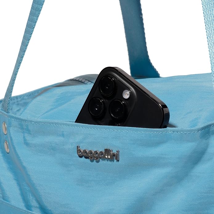 Baggallini Carryall Tote - Lightweight Nylon Zipper Top Weekender Travel Beach Bag w/Luggage Sleeve - Image 13