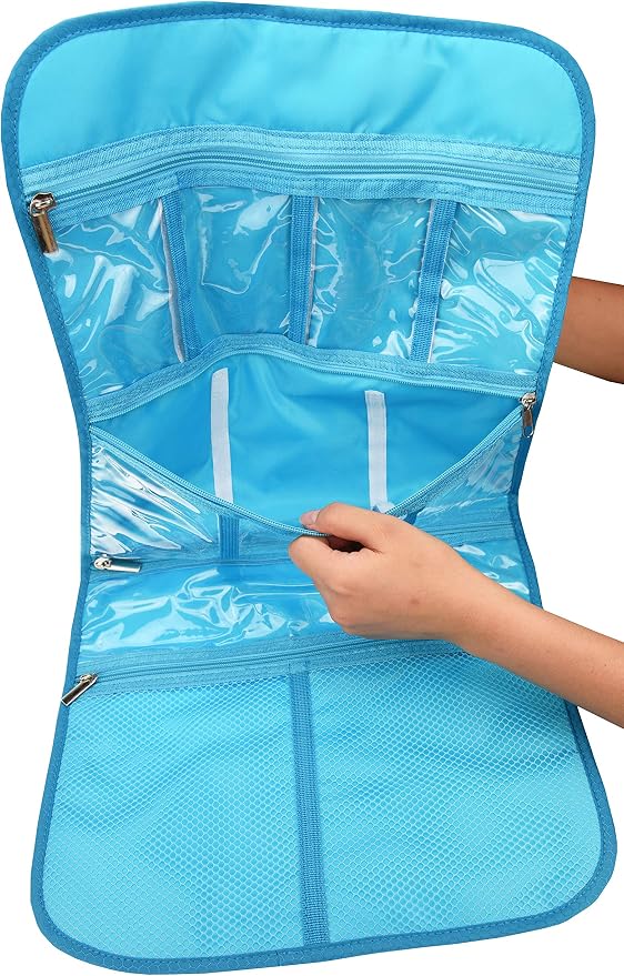Freegrace Premium Hanging Toiletry Bag for Travel - Cosmetic, Jewelry, Toiletry, Makeup & Accessory Storage Organizer Bag, Large Size for Women & Men - Image 4