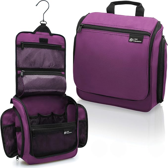 D&D Wanderlust D&D Hanging Travel Toiletry Bag for Men and Women – Cosmetics, Makeup and Toiletries Organizer Kit with 10 Compartments by DDDDWanderlust