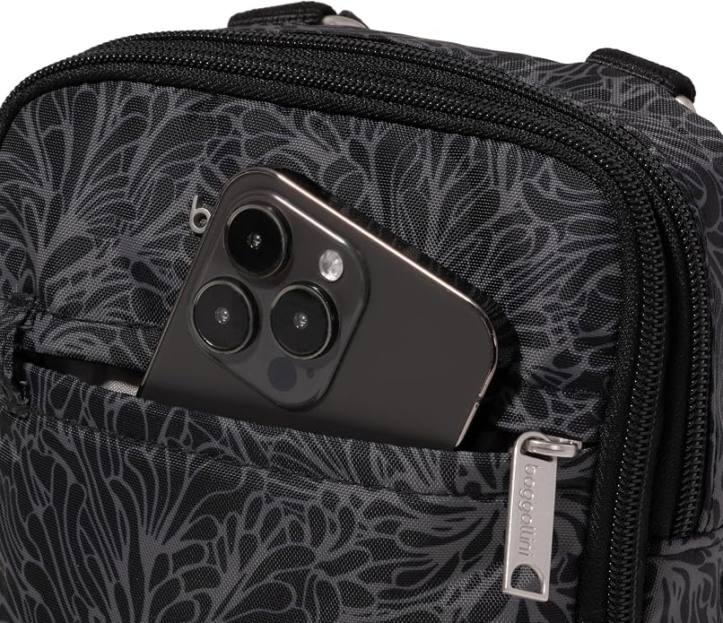 Baggallini Securtex® Anti-theft Mini Everything Crossbody Bag, 6.3"x8.25" Rfid, Locking Zippers & Cut-resistant Strap - Image 7