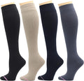Dr. Motion 4 Pairs Therapeutic Graduated Compression Women's Knee-hi Socks by Dr.+Motion