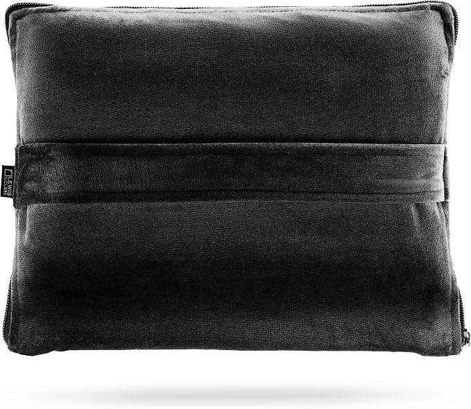 Lewis N. Clark Ultimate Comfort Set + Portable Travel Kit for Airplane, Includes Inflatable Pillow + Zippered Carrying Case, Cozy Fleece Blanket, Eye Mask for Sleeping & Foam Ear Plugs, Black - Image 7