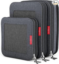 LeanTravel Premium Compression Packing Cubes for Travel - Suitcase Organizer Bags with Double Zipper & Breathable Mesh Panel - Space Saving Carry On Luggage Essentials (3-Pack, Black) by LeanTravel