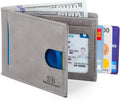 SERMAN BRANDS RFID Blocking Slim Bifold Genuine Leather Thin Minimalist Front Pocket Wallets for Men Billfold Wallet Men Gift by SERMANBRANDS