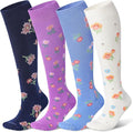 LEVSOX Viscose Made from Bamboo Compression Socks for Pregnant Women 20-30 mmHg Knee High Cute Mens Supports Socks for Travel by Levsox