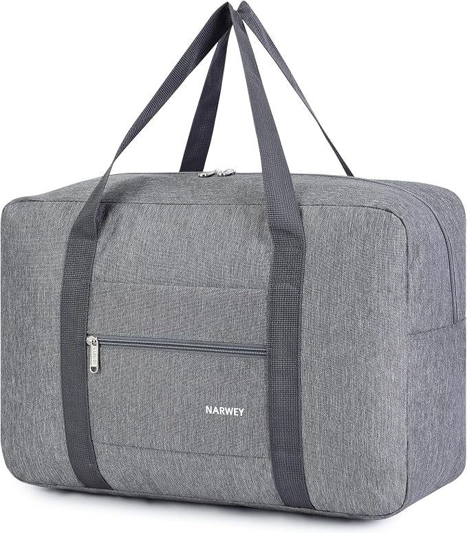 For Spirit Airlines Personal Item Bag Foldable Travel Duffel Bag Tote Carry on Luggage Duffle Overnight for Women and Men by Narwey