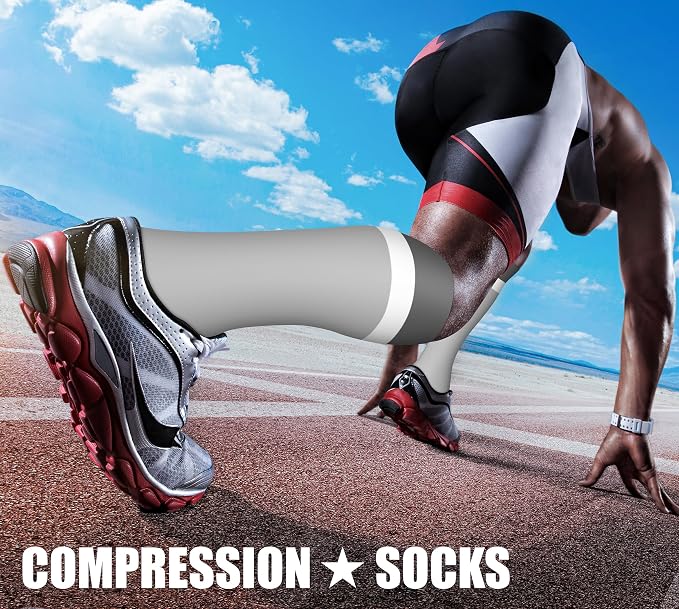 CHARMKING Compression Socks for Women & Men, 4 Pairs, Travel Nurse Athlete | Graduated 10-15mmHg compression, soft stretch fabric, boost blood circulation, relieve leg swelling, ideal for travel, nurses - Image 3