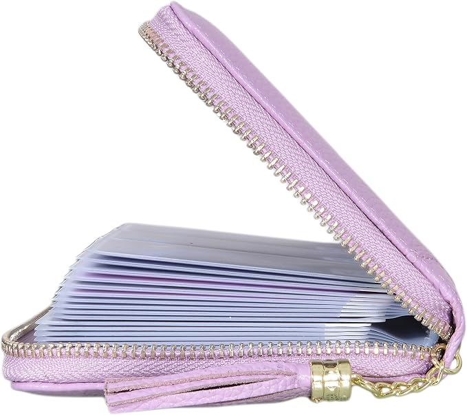 Easyoulife Credit Card Holder Wallet Womens Zipper Leather Case Purse RFID Blocking - Image 3
