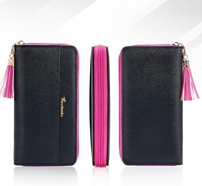Travelambo Wristlet Wallet Women RFID Bifold Large Capacity Clutch Purse | Tassel, Zipper Coin Pocket, Card Holder Wallet, Gifts for Women - Image 6