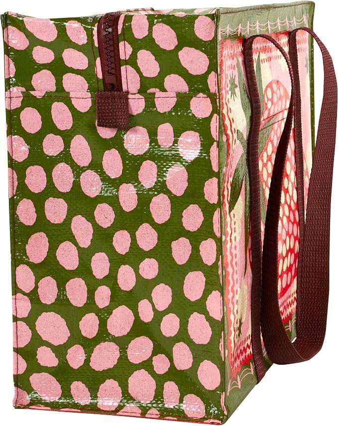 Blue Q Reusable Shoulder Tote Bag – Carry Everywhere Bag with a Hefty Zipper, Durable, Fun Design, 95% Recycled Material - Image 2