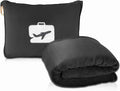 EverSnug Travel Blanket and Pillow - Ultra-Soft, Compact & Lightweight, 65x40 Inches, with Carry Case, Luggage Sleeve & Backpack Clip for Airplane Comfort (Black) by EverSnug