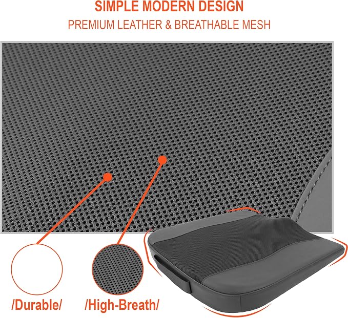 Lofty Aim Car Seat Cushion, Memory Foam Car Seat Cushions for Long Driving | Comfy Car Seat Pillow for Pain Relief, Driver Seat Cushion Adds Height, Butt Cushion for Car, Office Chair, Classic Black - Image 8