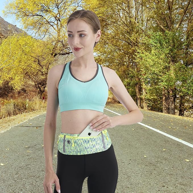 USHAKE Slim Running Belt, Workout Fanny Pack for Men Women,Exercise Waist Pack for Apple iPhone Holder, Runner Belt for Running Walking Cycling Camping Gym - Image 6
