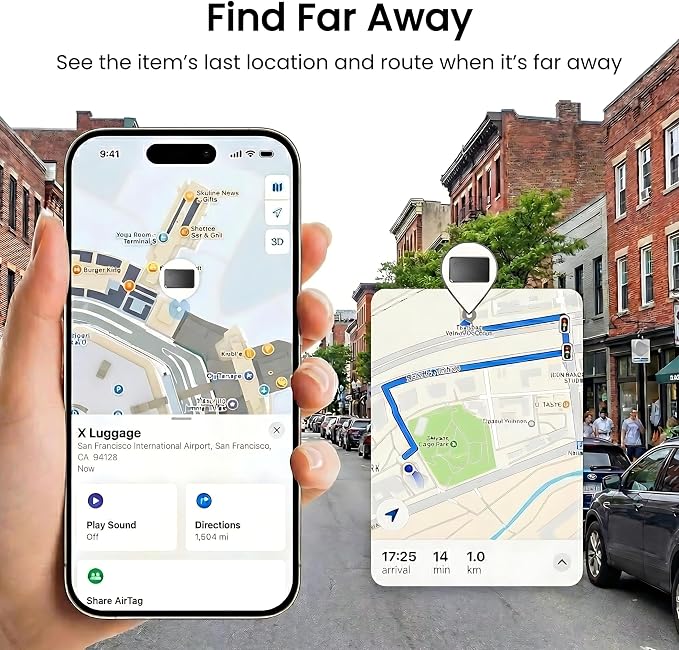 MFi Certified Wallet Tracker Card Compatible with Apple Find My Air Tag iOS | Slim Bluetooth Tracker Card For Wallets Passports Luggage With Rechargeable Battery Waterproof No Subscription Item Locator - Image 4