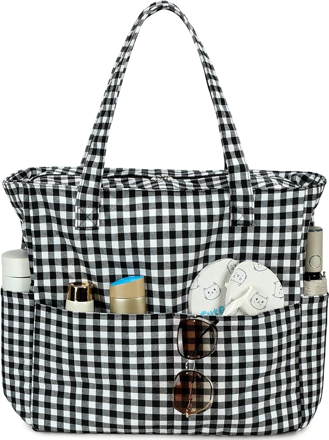 Bluboon Beach Bags for Women, Large Waterproof Tote Bag With Wet Compartment for Pool Weekender Travel Gym by BLUBOON