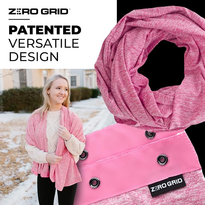 Zero Grid Infinity Travel Scarf Loop with Hidden Zipper Pockets for Passport, Phone, Cash, Cards - Image 8