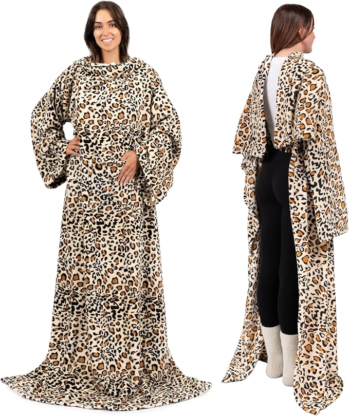 PAVILIA Wearable Blanket with Sleeves for Adult Women Men, Cozy Fleece Warm Wrap Throw with Arms, Gifts for Christmas, Wife - Image 3