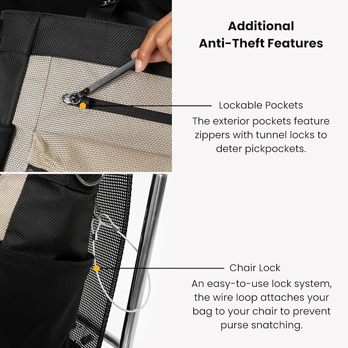 Sherpani Soleil, Anti Theft Convertible Backpack, 3 in 1 Tote, Crossbody Purse, 18L Travel Bag, Fits 13” Laptop (Straw Signature) | 18L Travel Shoulder Bag, Everyday Crossbody Purse, RFID Protection, Business Daypack, Travel Gift for Women, Fits 13" La... - Image 5