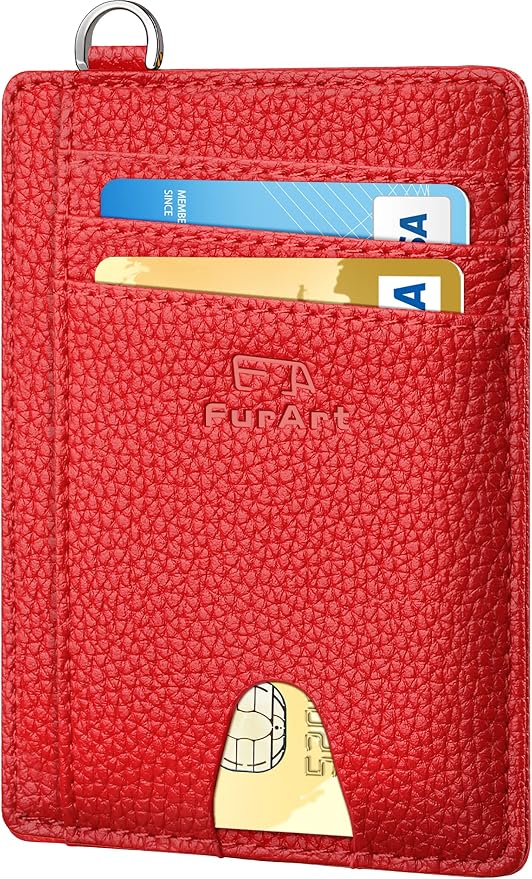 FurArt Slim Minimalist Wallet RFID Credit Card Holder for Men | slim minimalist compact rfid id window thin by FurArt