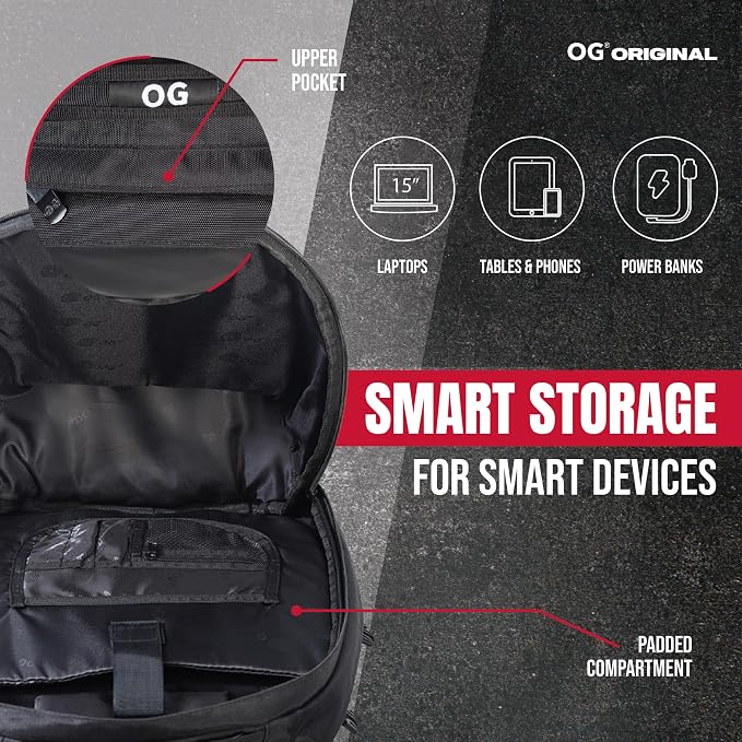 EZ-RiderPRO Waterproof Motorcycle Backpack 2 Helmets 28-35L White Logo | Expandable design with laptop compartment, helmet strap and reflective details for commuting and motorcycle touring. - Image 7
