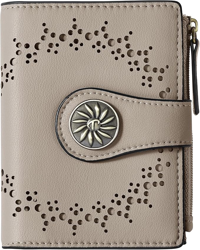 Tipmile Small Wallet for Women Bifold RFID Blocking Card Holder Leather Wallets with Zipper Coin Pocket by Tipmile
