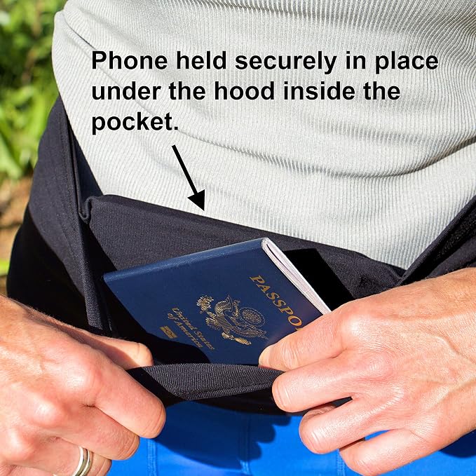 VersaMax Running Belt, Anti-Theft Travel Money Band, Neutral, XS | Secure Stretch Double-Flap Waist Pack Fits All Cell Phones. Pickpocket-Proof Travel Passport Pouch & Medical Device Holder - Image 5