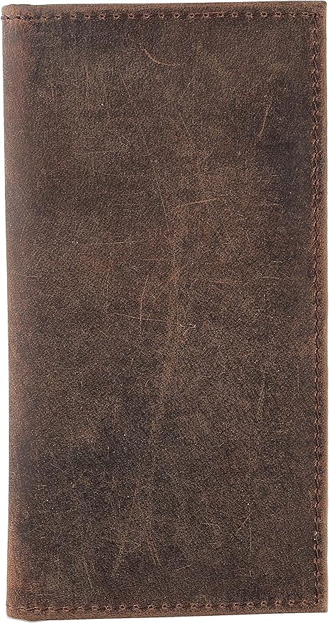 F&L CLASSIC Men's RFID Vintage Look Genuine Leather Long Bifold Wallet Checkbook Wallets,buffalo vintage leather by FLCLASSIC