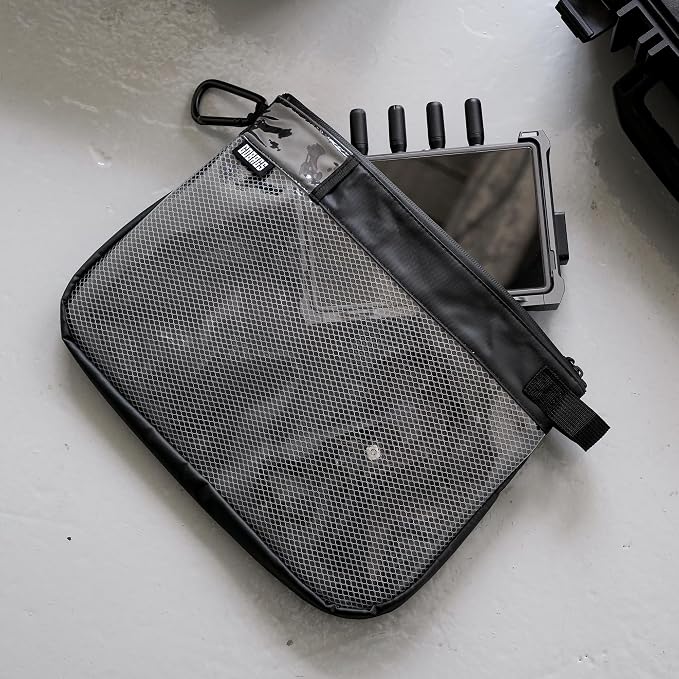Production Zipper Bags - Electronics & Camera Accessories Bag - Cable organizer, Gear Accessory Pouch, Travel Camera Essentials (Large, Black) - Image 9