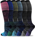 bropite Compression Socks For Women&Men,6 Pairs 20-30 mmHg Knee-High Socks | Support for Running,Nurses,Travel,Flying and pregnancy,better circulation,swelling relief,unisex all-day comfort for activity by Bropite