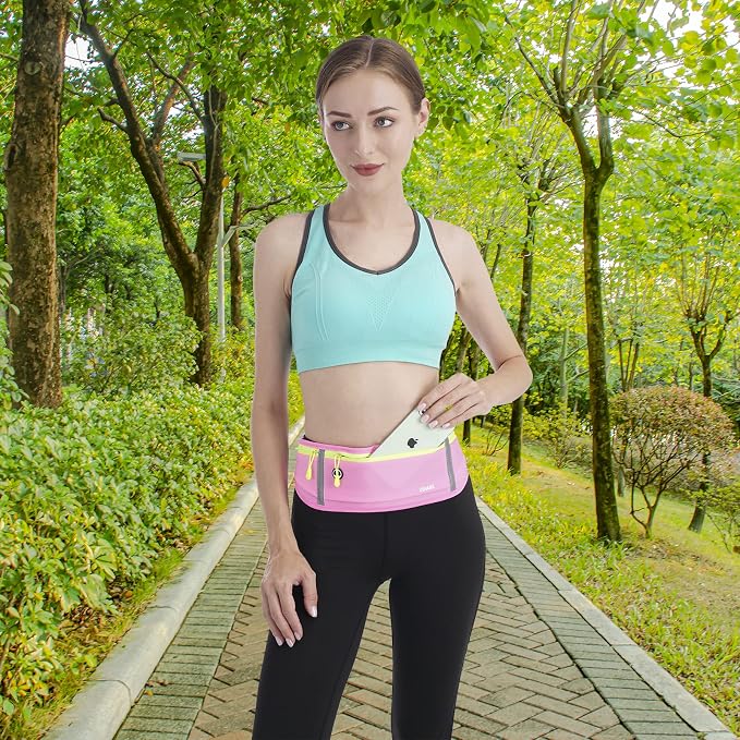 USHAKE Slim Running Belt, Workout Fanny Pack for Men Women,Exercise Waist Pack for Apple iPhone Holder, Runner Belt for Running Walking Cycling Camping Gym - Image 5