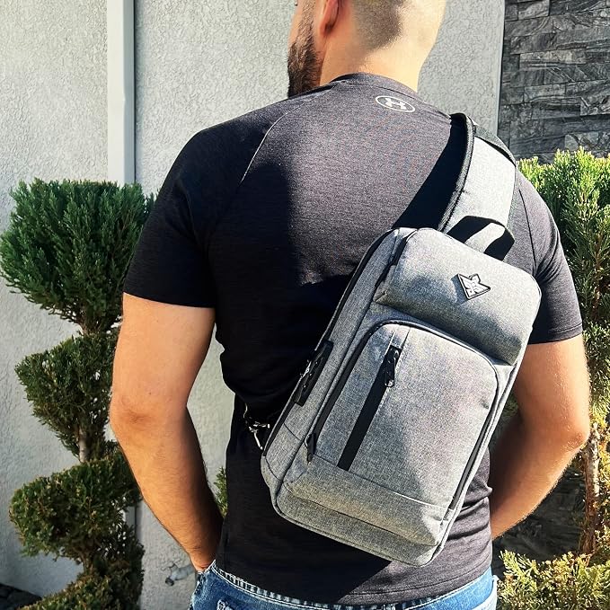 Equinox Sling Backpack Anti Theft Combination Lock Chest Shoulder Bag Waterproof Crossbody Casual Daypack (Black) - Image 6