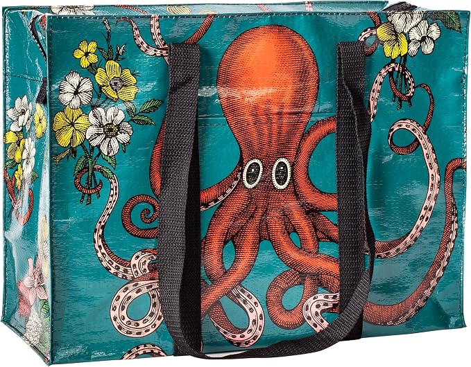 Blue Q Reusable Shoulder Tote Bag – Carry Everywhere Bag with a Hefty Zipper, Durable, Fun Design, 95% Recycled Material by BlueQ