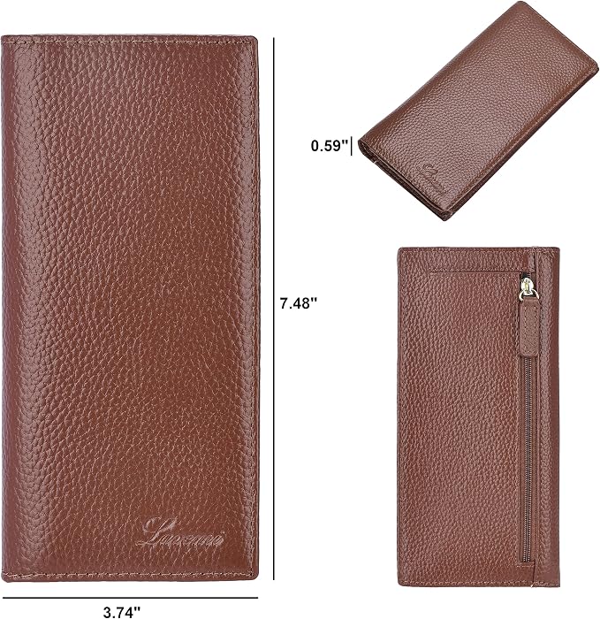 Ultra Slim Thin Leather Women Wallet RFID Blocking Credit Card Holder Bifold Long Ladies Billfold - Image 6