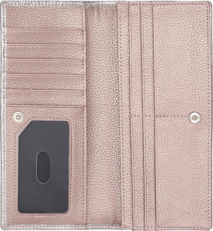 Ultra Slim Thin Leather Women Wallet RFID Blocking Credit Card Holder Bifold Long Ladies Billfold - Image 3