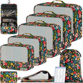 BAGAIL 9 Set Packing Cubes with Packing List Luggage Packing Organizers for Travel Accessories (Black floral) by BAGAIL