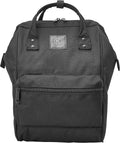 Kah&Kee Polyester Travel Backpack Functional Anti-theft School Laptop for Women Men (Black, Small) by KahKee
