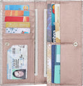 Ultra Slim Thin Leather Women Wallet RFID Blocking Credit Card Holder Bifold Long Ladies Billfold by Lavemi