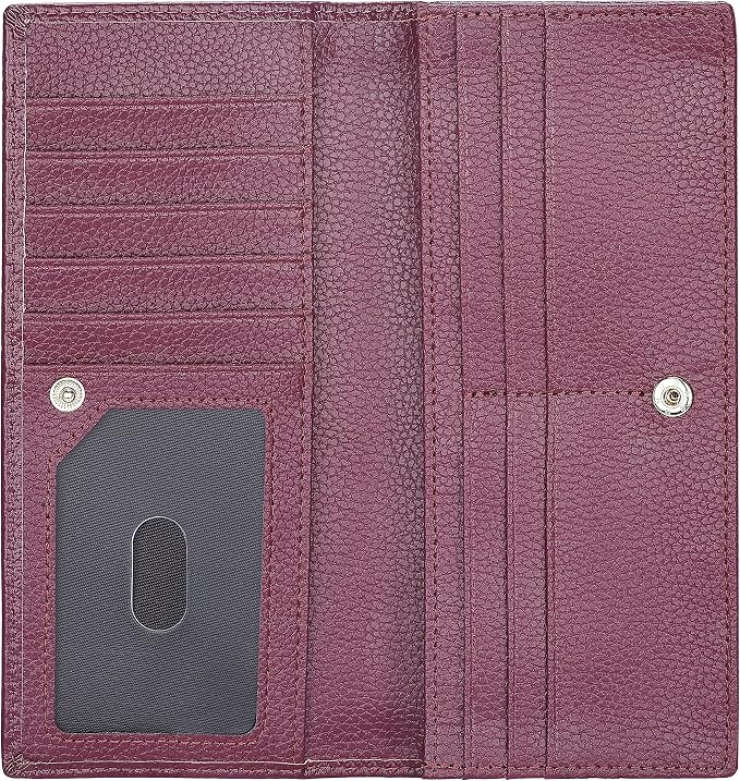 Ultra Slim Thin Leather Women Wallet RFID Blocking Credit Card Holder Bifold Long Ladies Billfold - Image 3