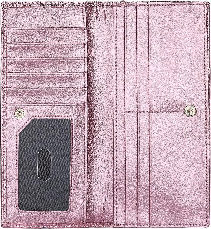 Ultra Slim Thin Leather Women Wallet RFID Blocking Credit Card Holder Bifold Long Ladies Billfold - Image 3